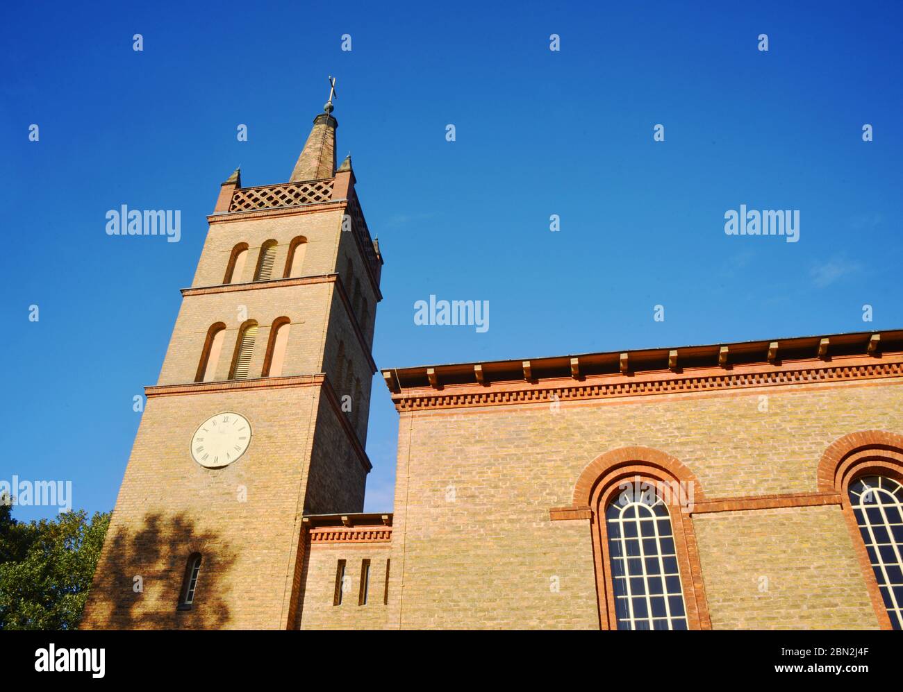 historical Church in Petzow, Brandenburg, Germany Stock Photo