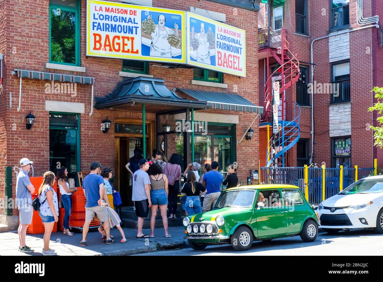 The famous Fairmount Bagel shop, on Fairmount street in Mile End montreal Canada Stock Photo