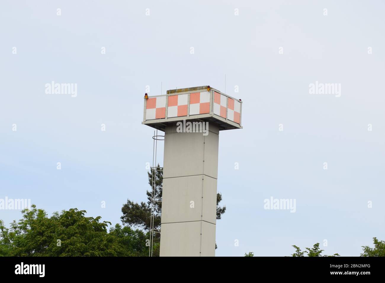 old airfield with barracks and industrial plant Stock Photo