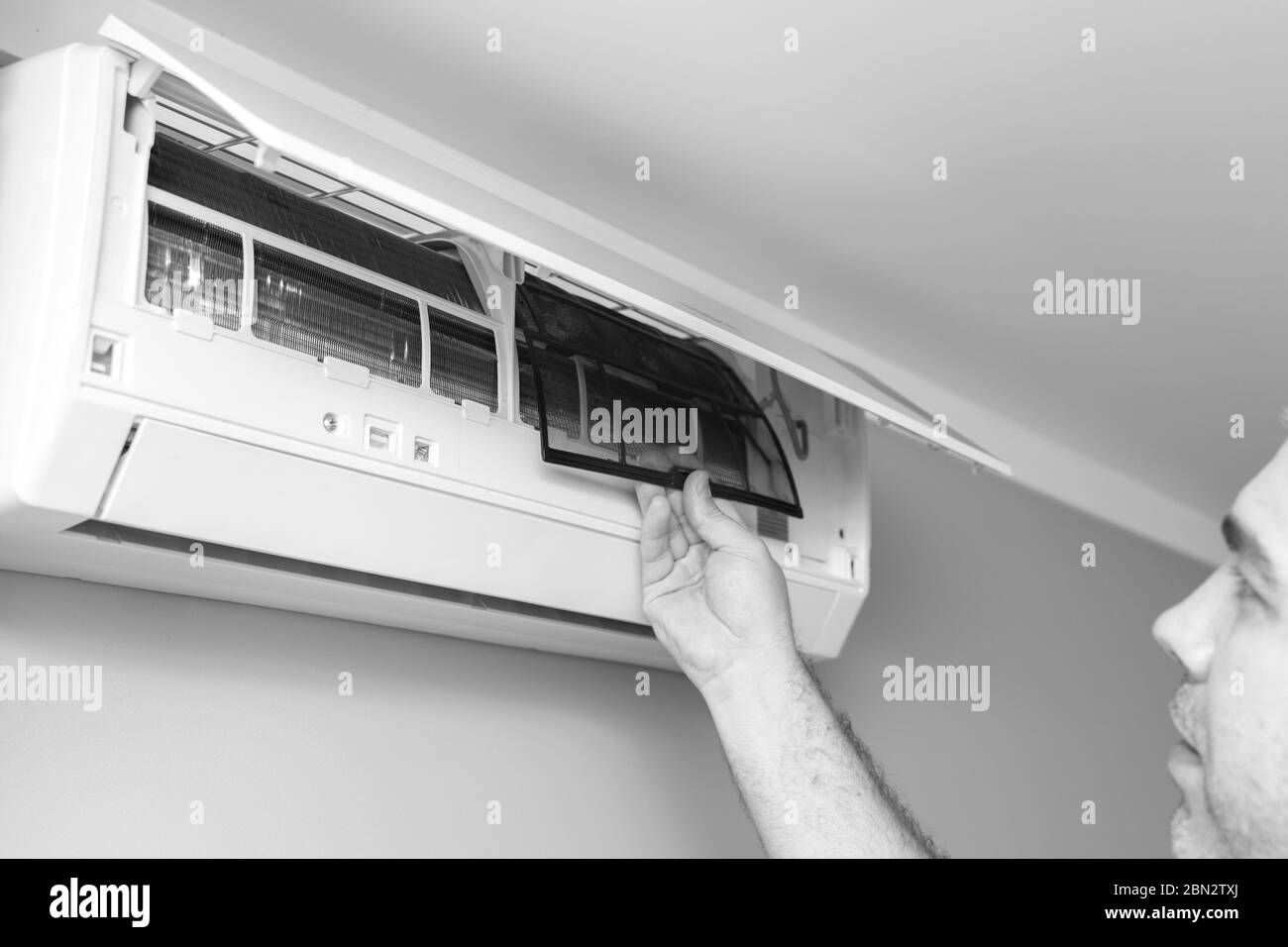 Manual air conditioning Black and White Stock Photos & Images - Alamy