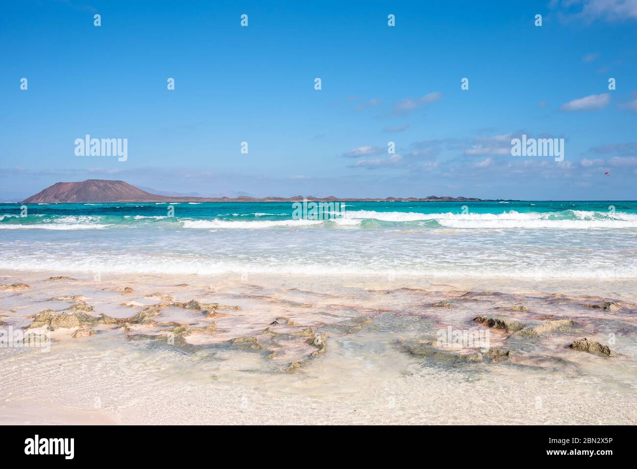 Northern Fuerteventura, Corralejo Flag beach Stock Photo Alamy