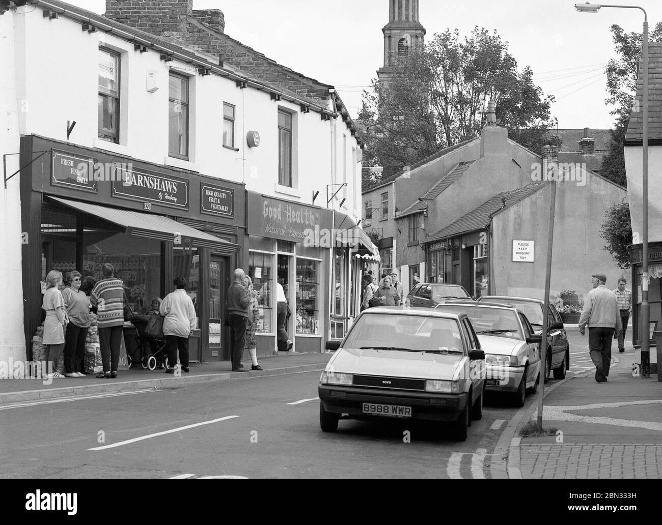 Small town high street, Horbury Wakefield, West Yorkshire, northern