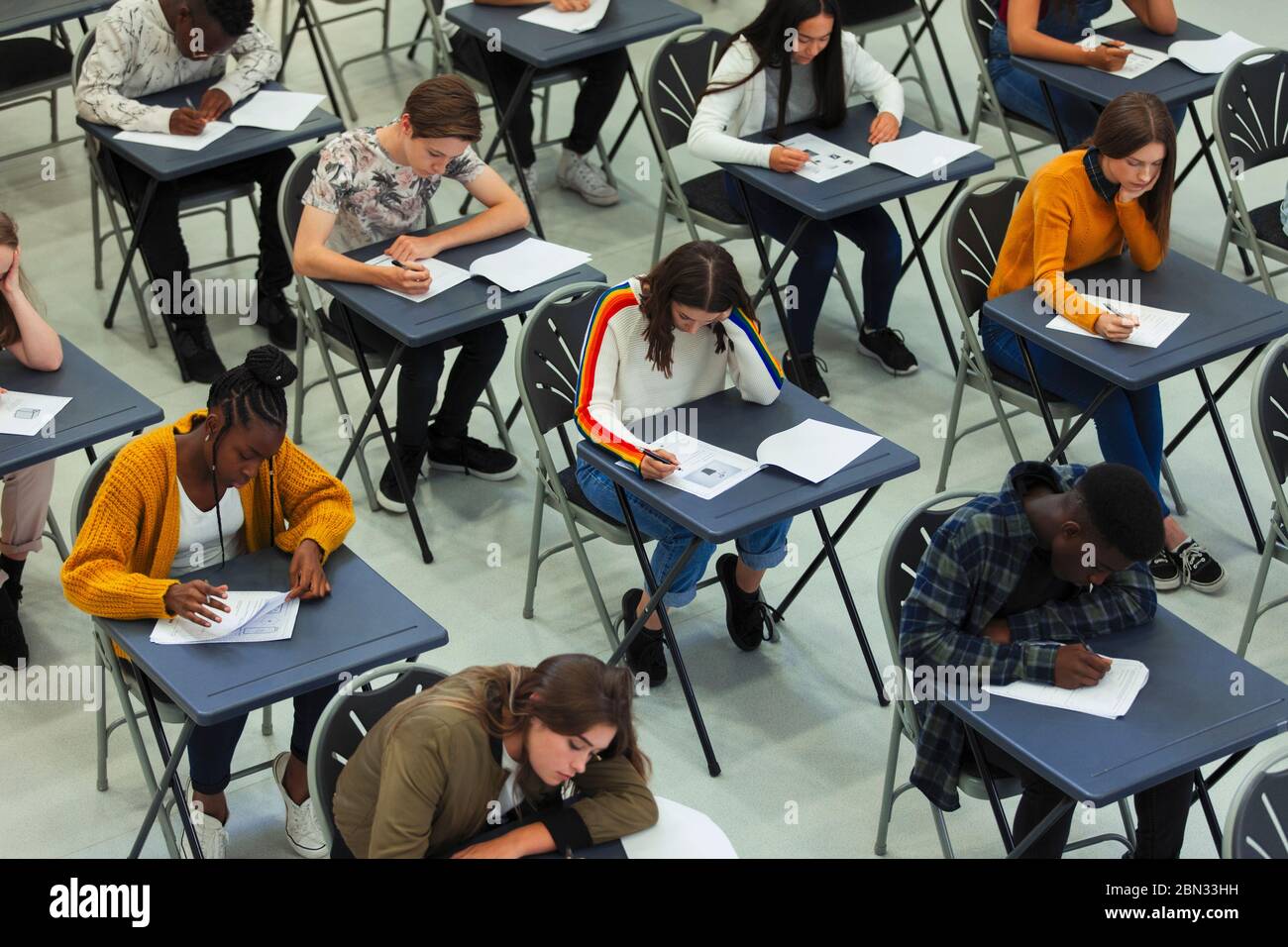 Student Taking Exam