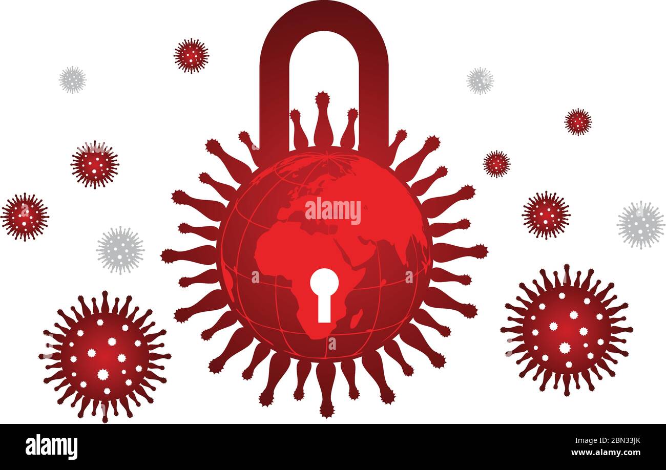 covid19 virus logo Stock Vector