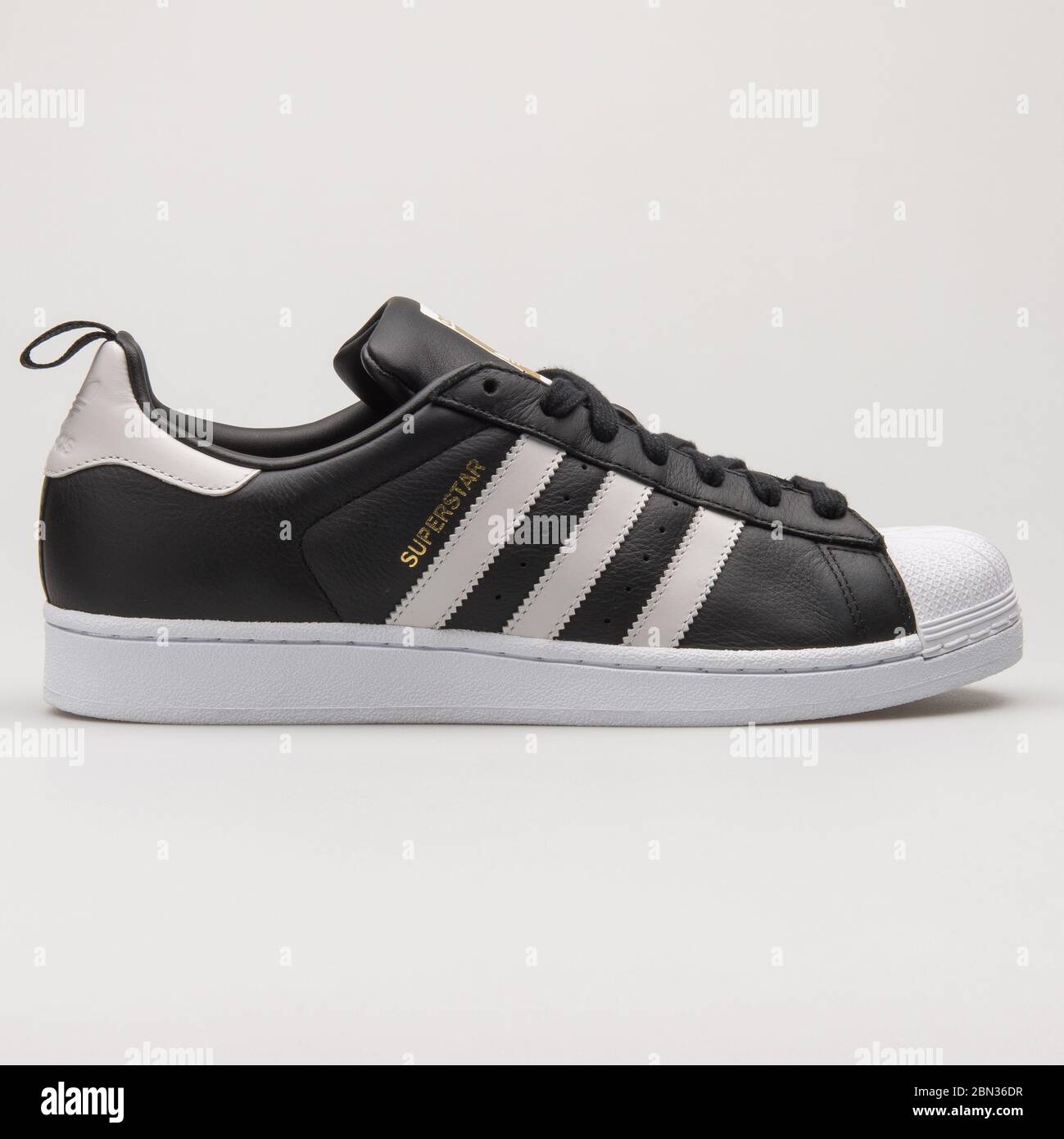 VIENNA AUSTRIA AUGUST 13 2018 Adidas Superstar black and