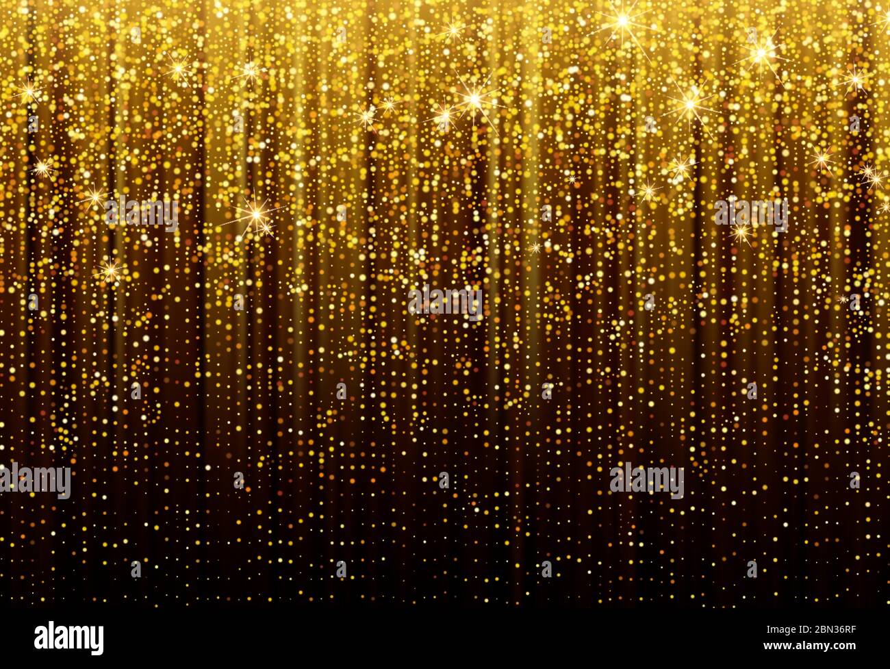 Black Background with falling golden sparkles glitter. Background for  decoration festive design. Vector illustration Stock Vector Image & Art -  Alamy