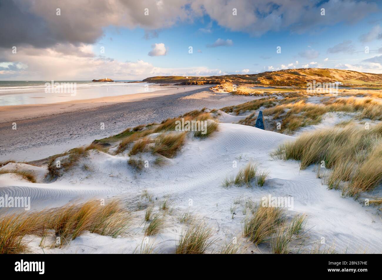Nature Reserve and Dune system at Gwithian, Cornwall Stock Photo