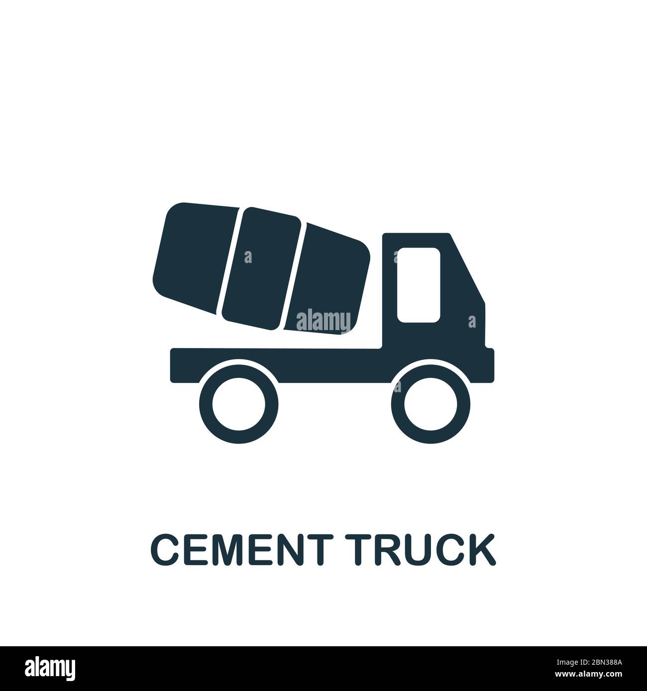 Cement Truck icon from industrial collection. Simple line Cement Truck icon for templates, web design and infographics Stock Vector