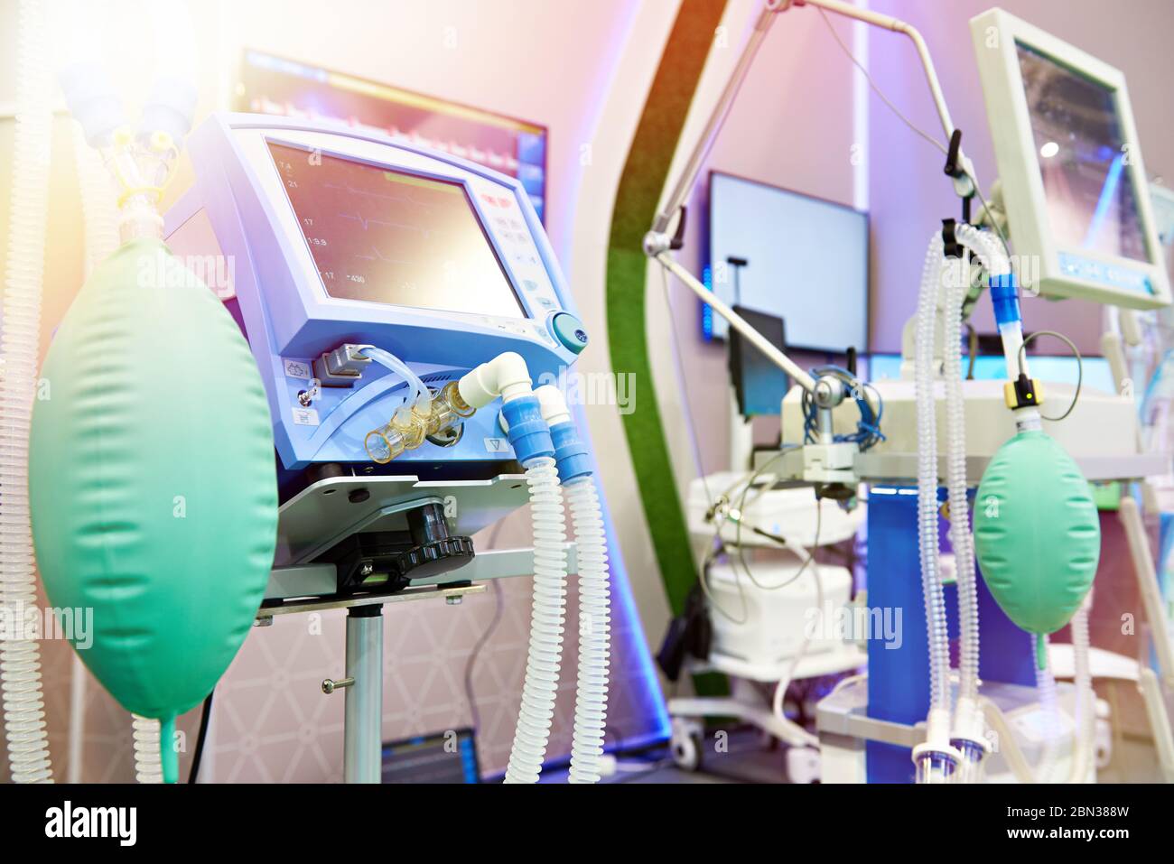 Medical equipment at the exhibition Stock Photo