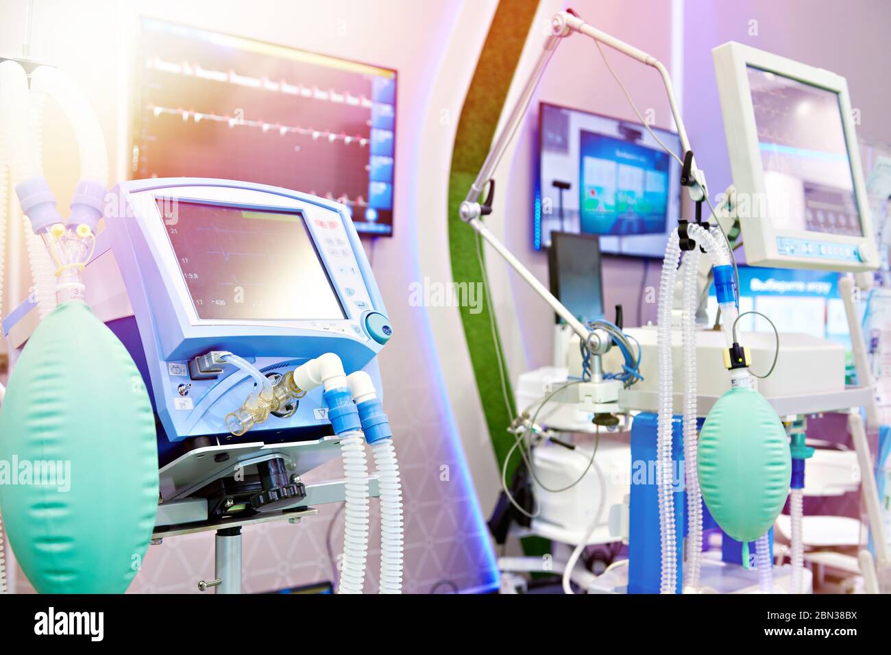 Medical equipment at the exhibition Stock Photo