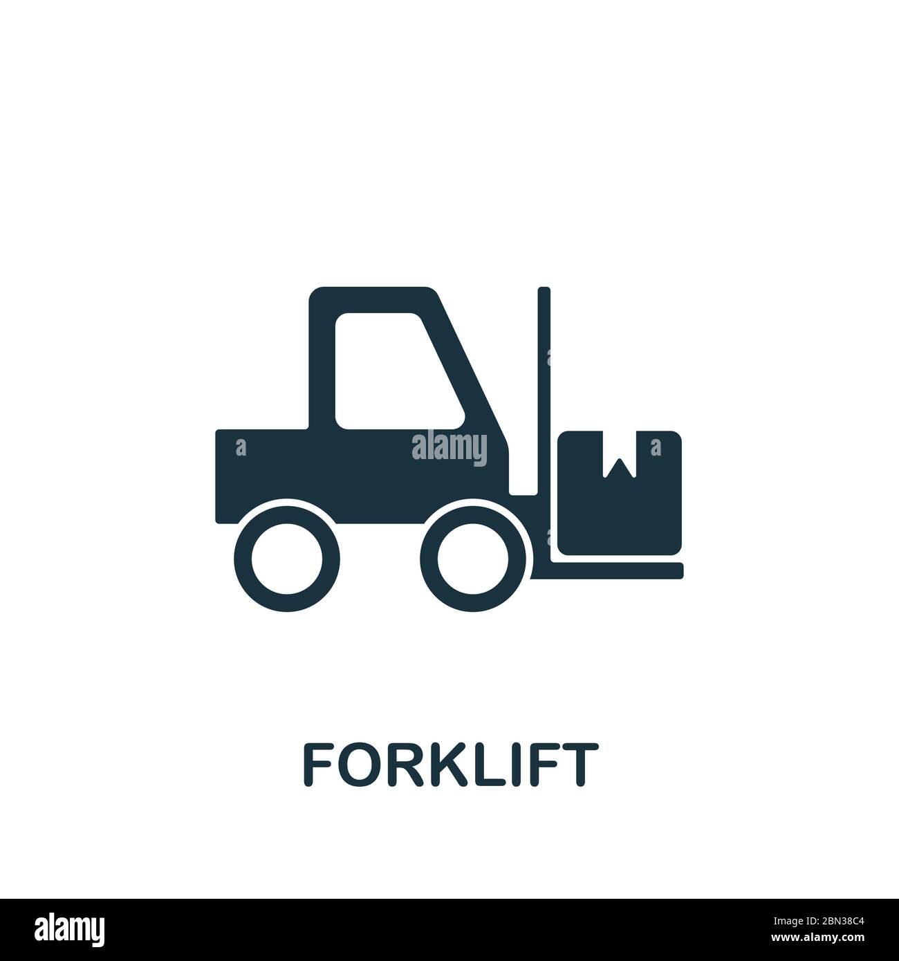 Forklift icon from industrial collection. Simple line Forklift icon for
