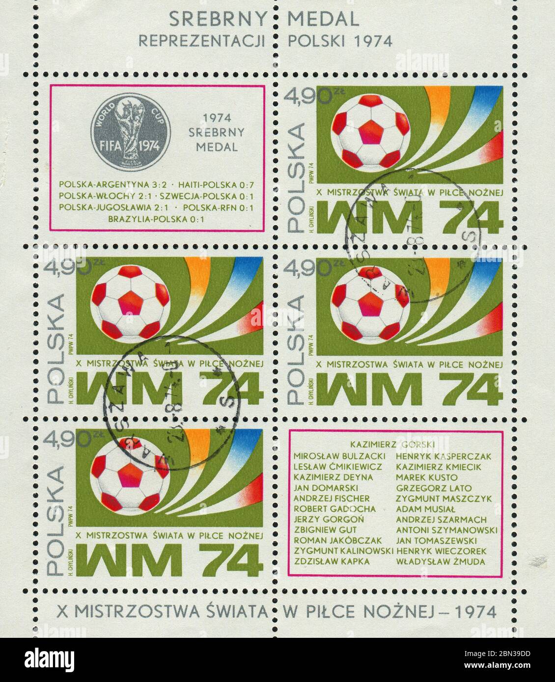 POLAND CIRCA 1974 World Cup Soccer Championship, Munich, circa 1974