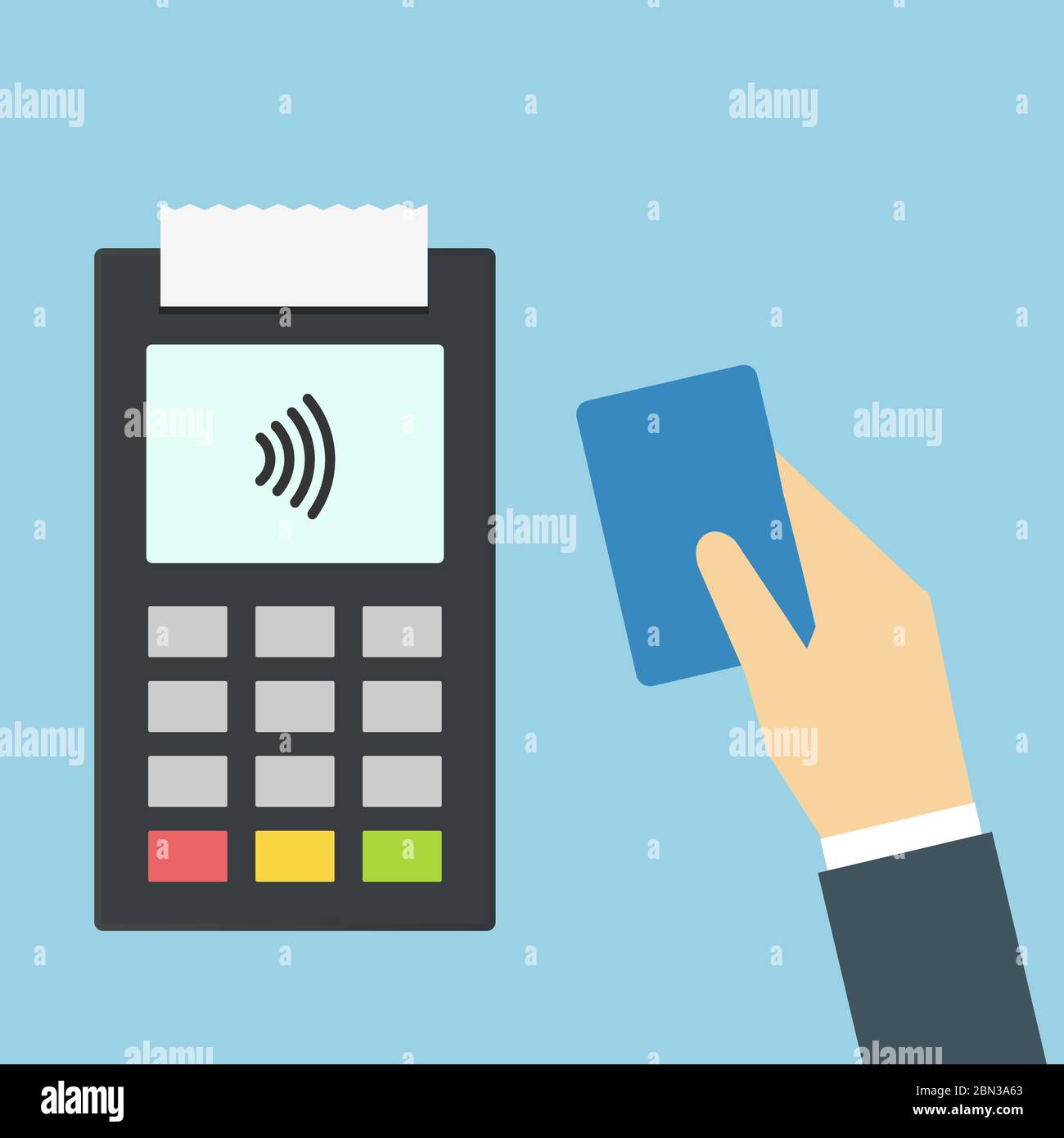 Contactless wireless pay sign logo. Credit card, debit card touch, nfc payment vector concept illustration. Online transaction Stock Vector