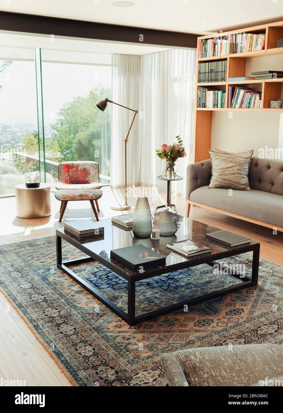 Modern home showcase interior living room Stock Photo