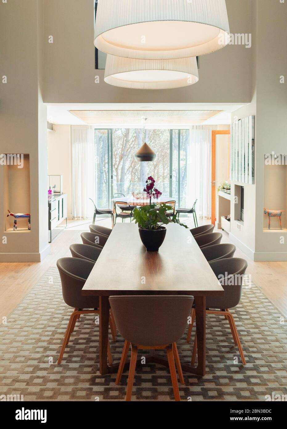 Modern home showcase interior dining room Stock Photo Alamy