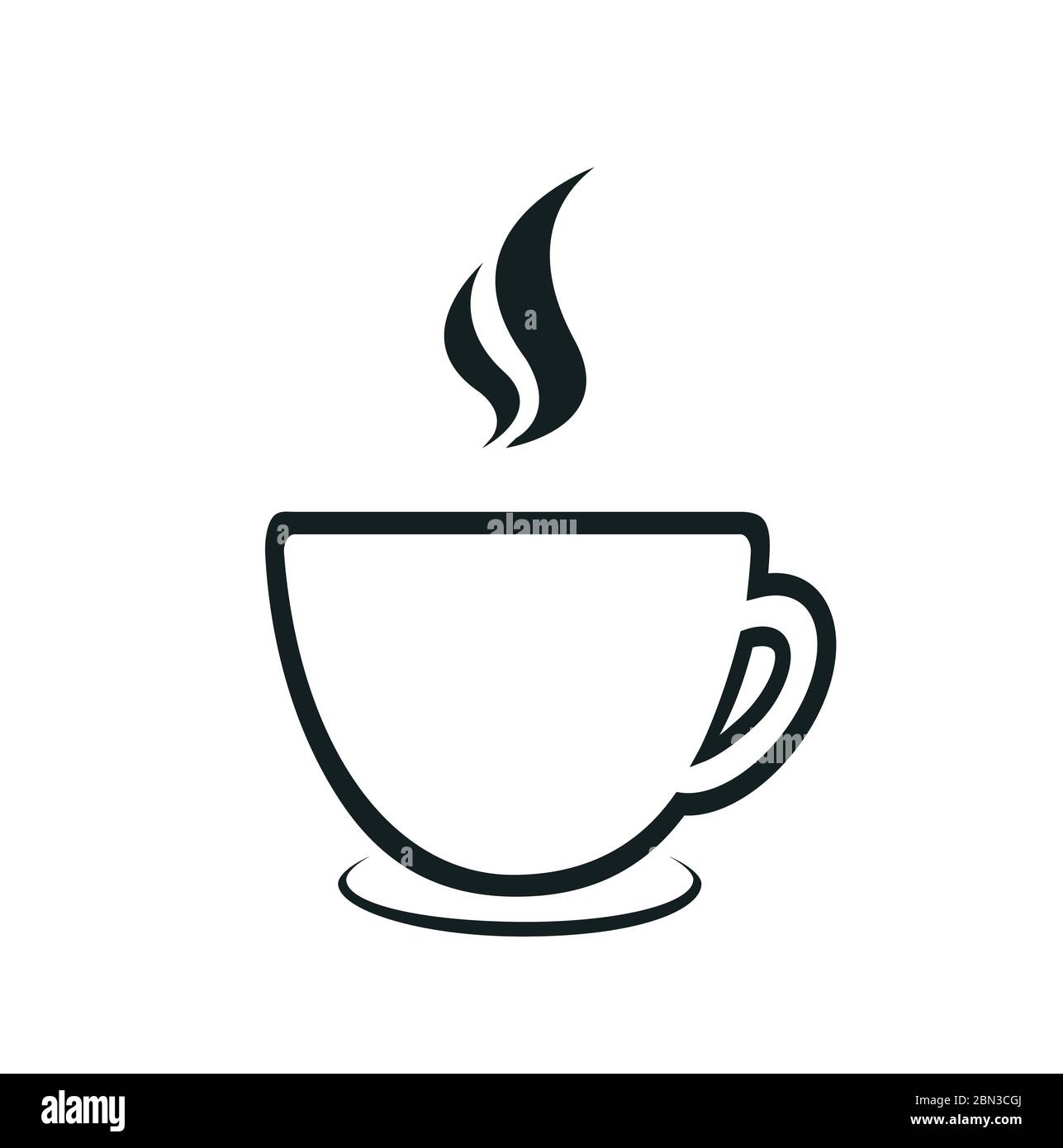 Coffee cup icon isolate on white background, vector Stock Vector Image ...