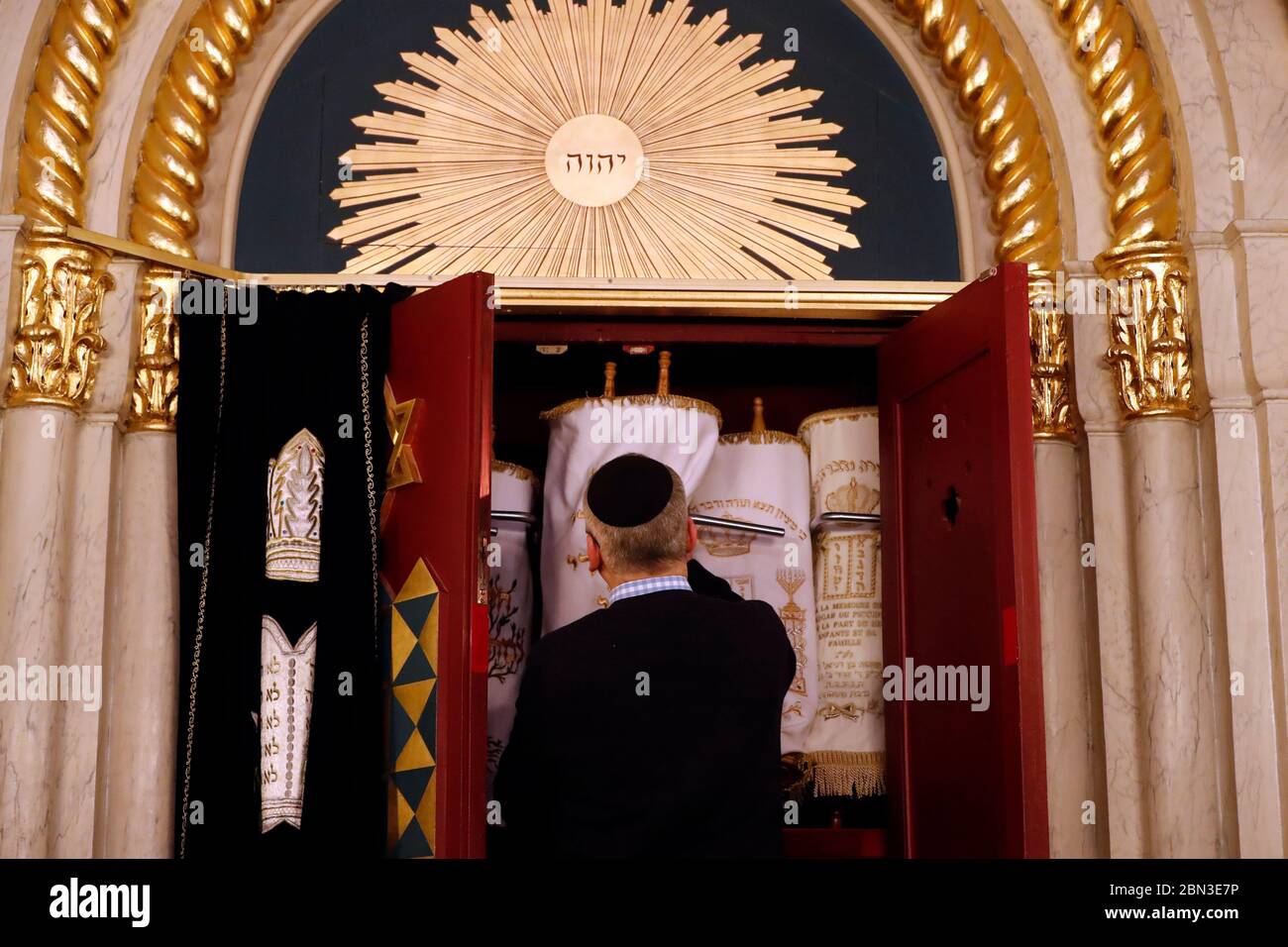 Torah Scrolls In A Synagogue Torah Scrolls In A Synagogue