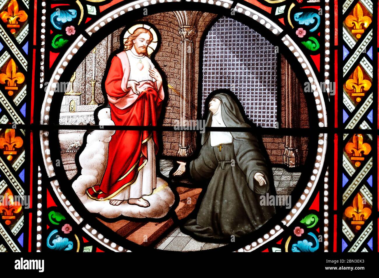 Y's MONOCHROME STAINED GLASS SAROUEL 黒1（Saint Mary