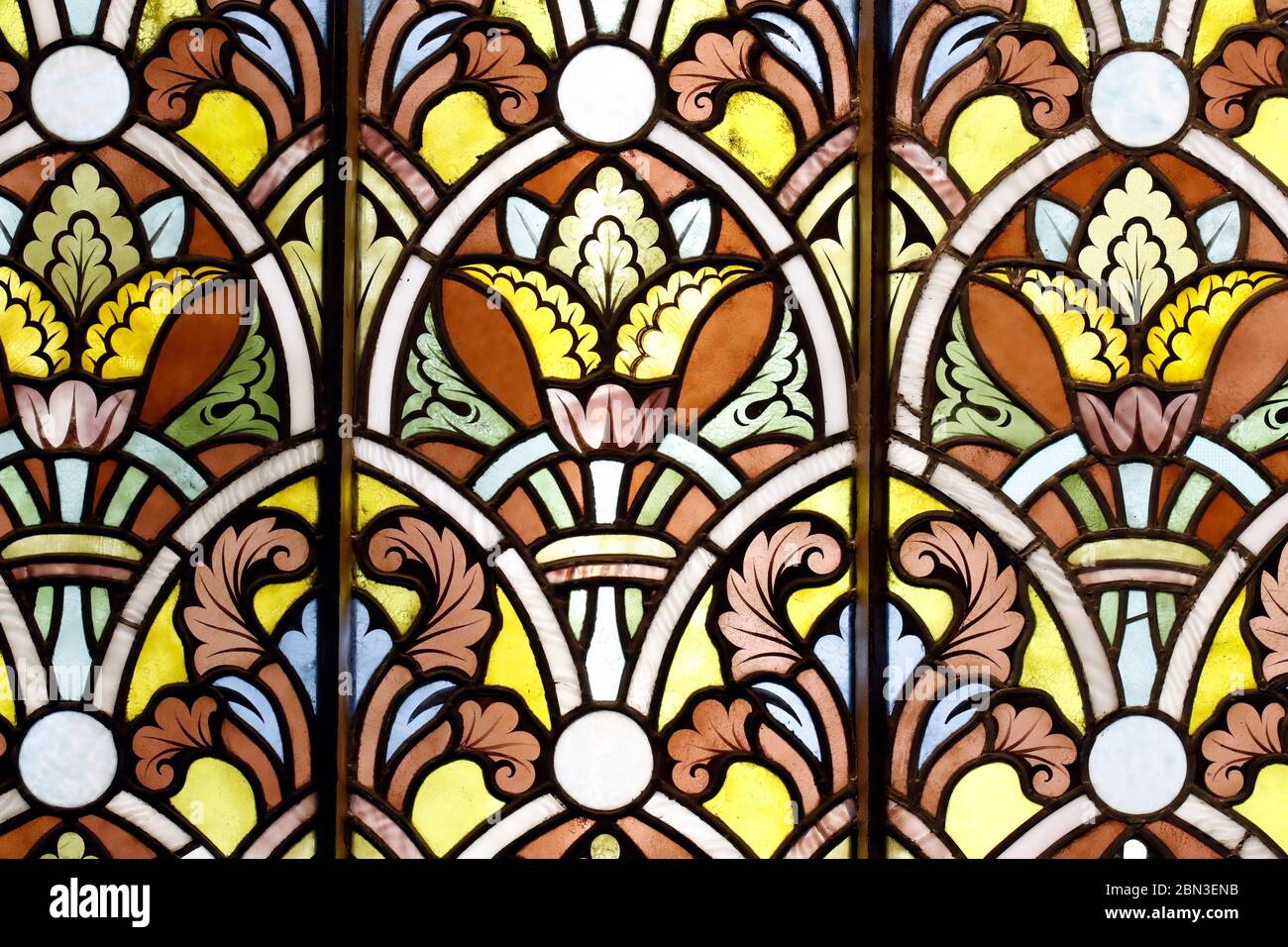 Saint Honore d'Eylau church. Stained glass window. St