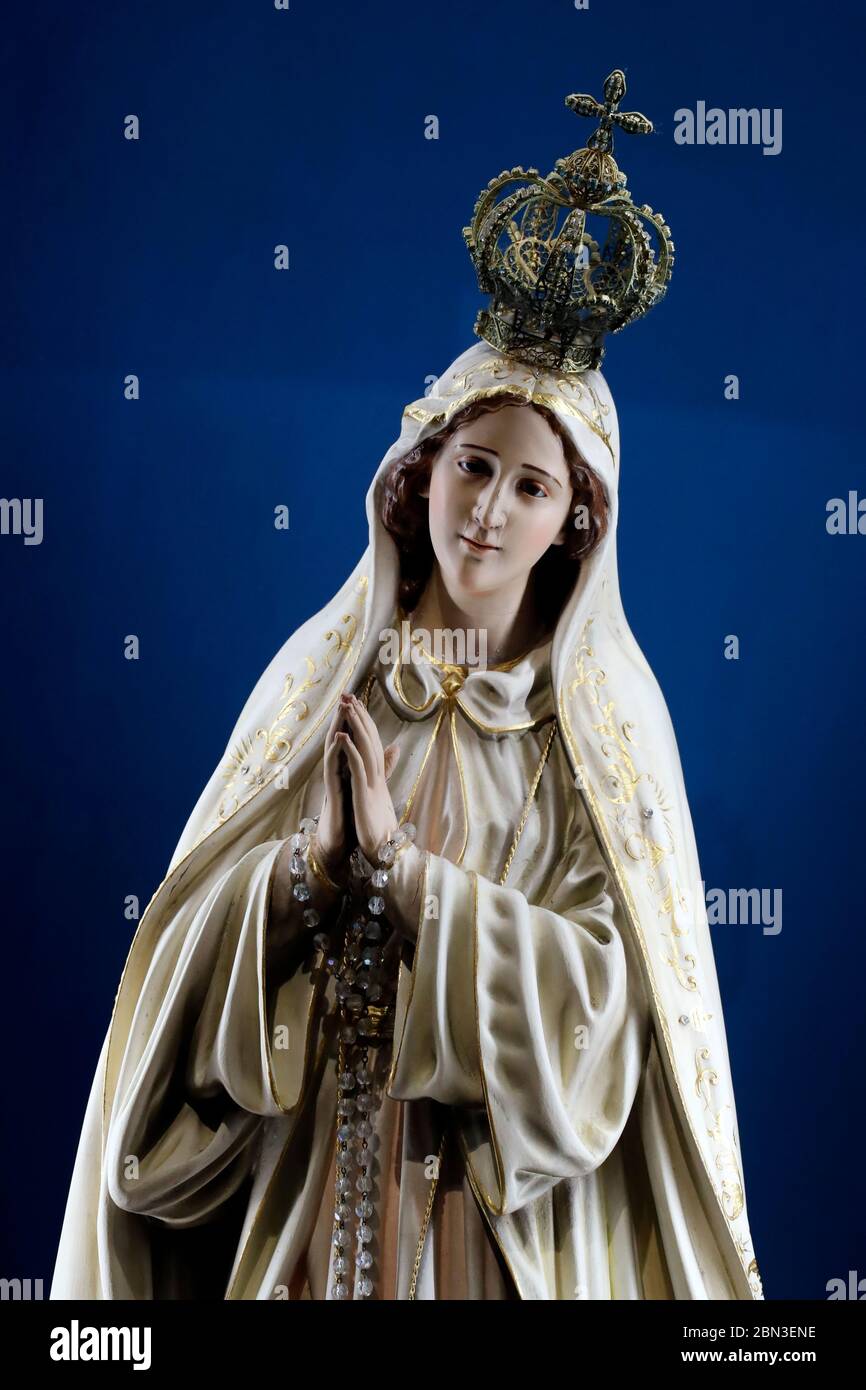 Saint Honore d'Eylau church.  Virgin Mary. Our Lady of Fatima.  Paris. France. Stock Photo