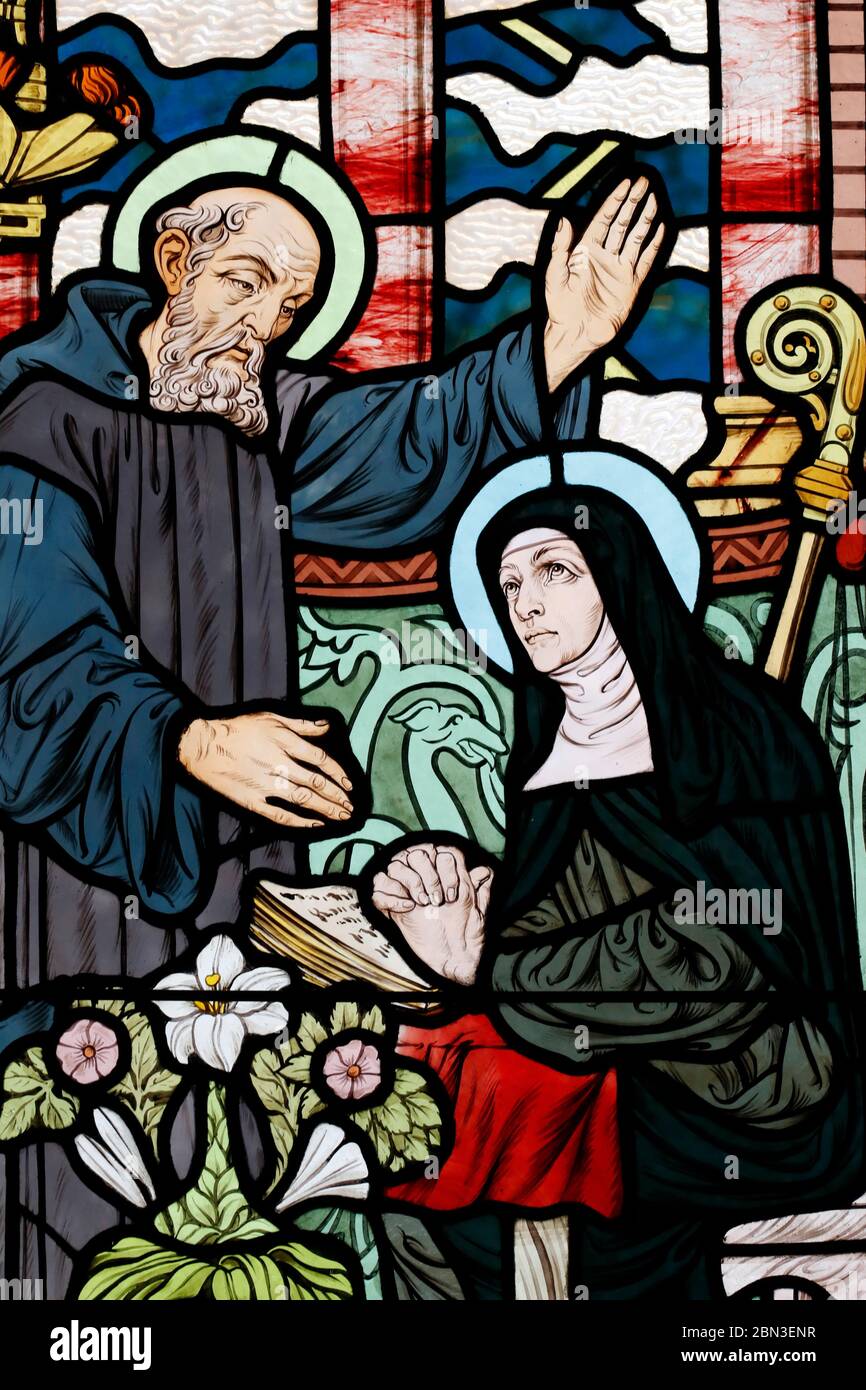 New Painted Works of St. Scholastica and St. Benedict ~ Liturgical Arts  Journal