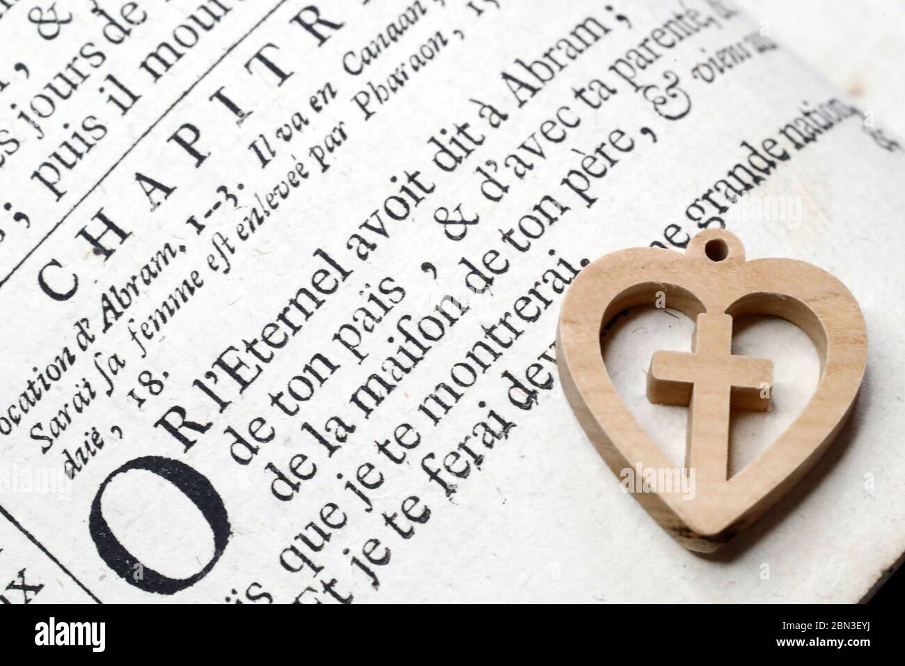 Old Bible in french. 18 th century. Old Testament. Exodus. The Second