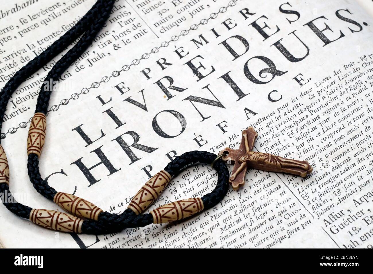 Old Bible in french. 18 th century. Old Testament. The First Book of