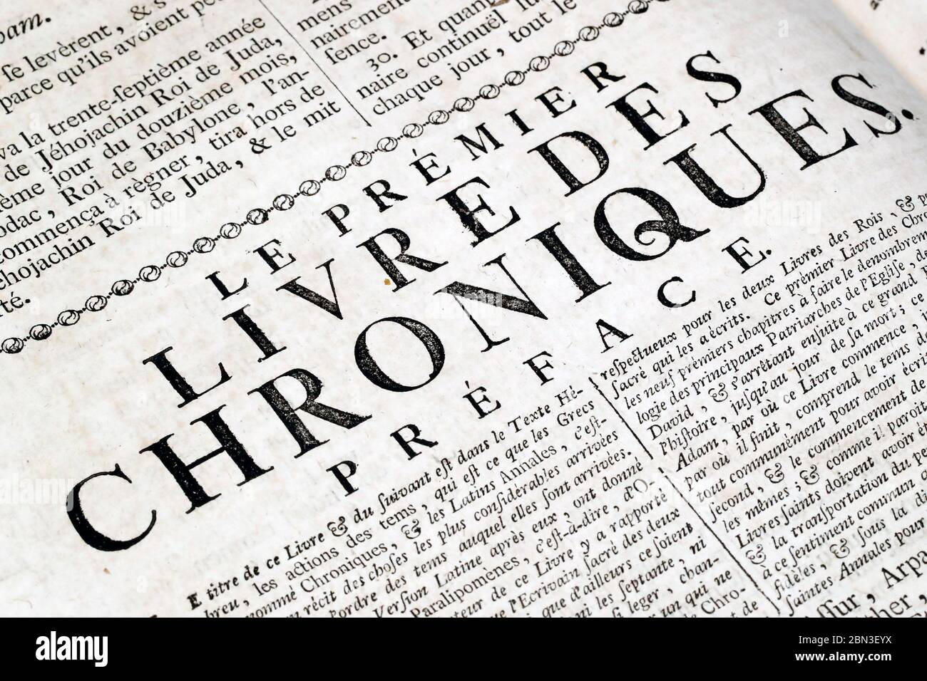 Old Bible in french. 18 th century. Old Testament. The First Book of