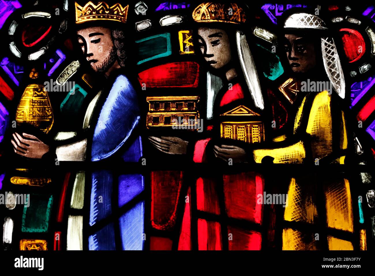 Three wise men stained glass hi-res stock photography and images - Alamy