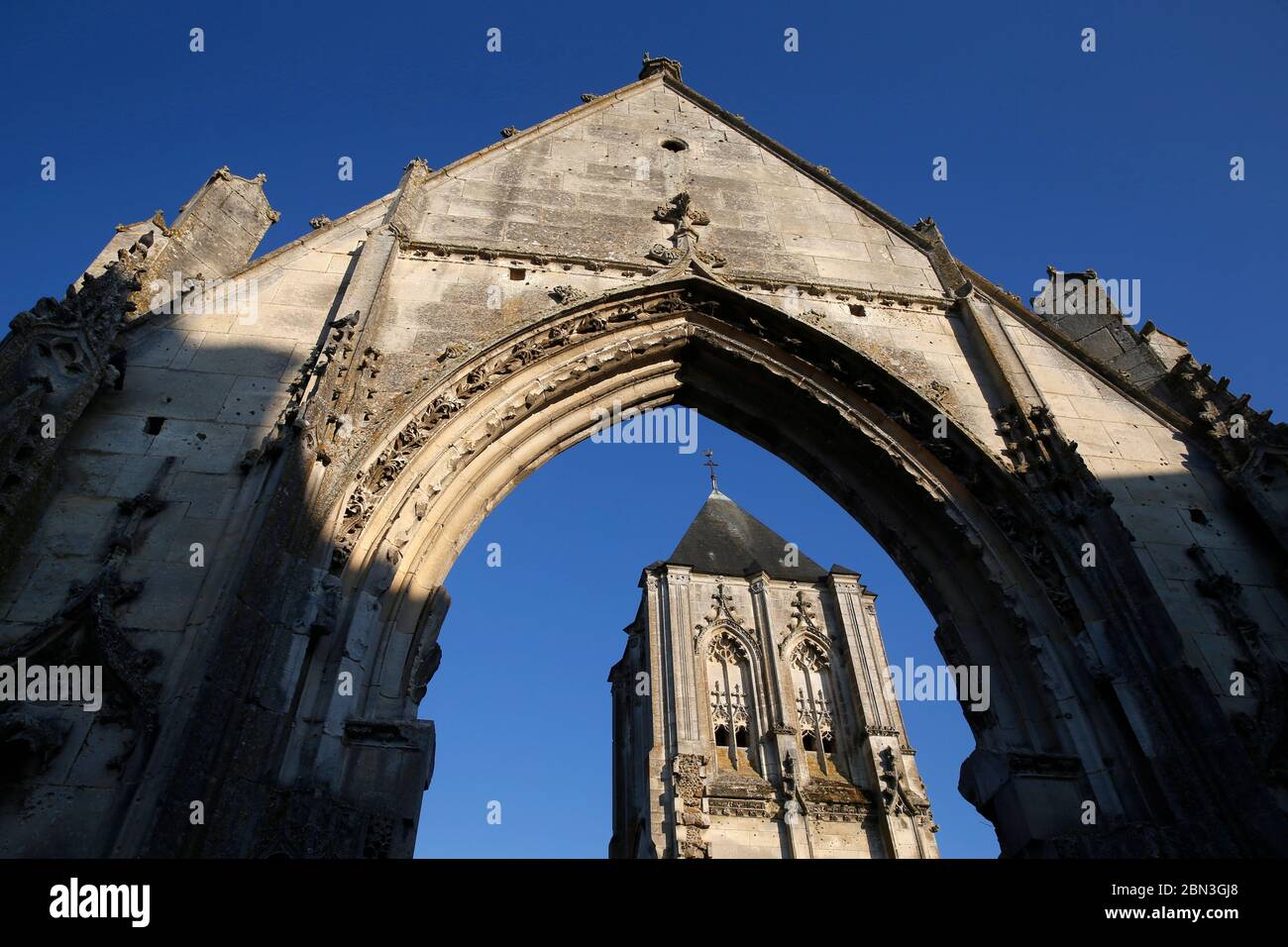 Verneuil-sur-Avre, Eure, France. St John's church. Stock Photo
