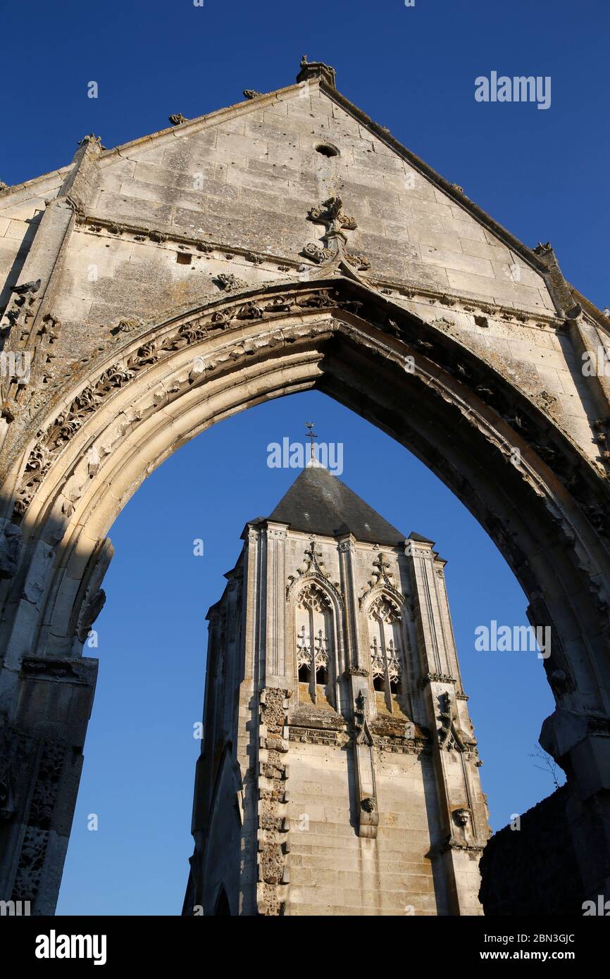 Verneuil-sur-Avre, Eure, France. St John's church. Stock Photo