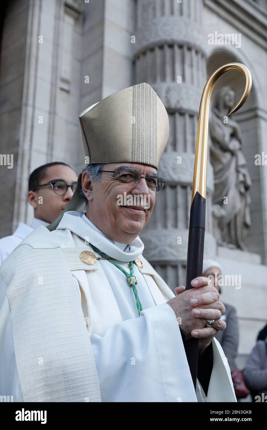 Feast of Ste Genevieve in Paris, France. Michel Aupetit Stock