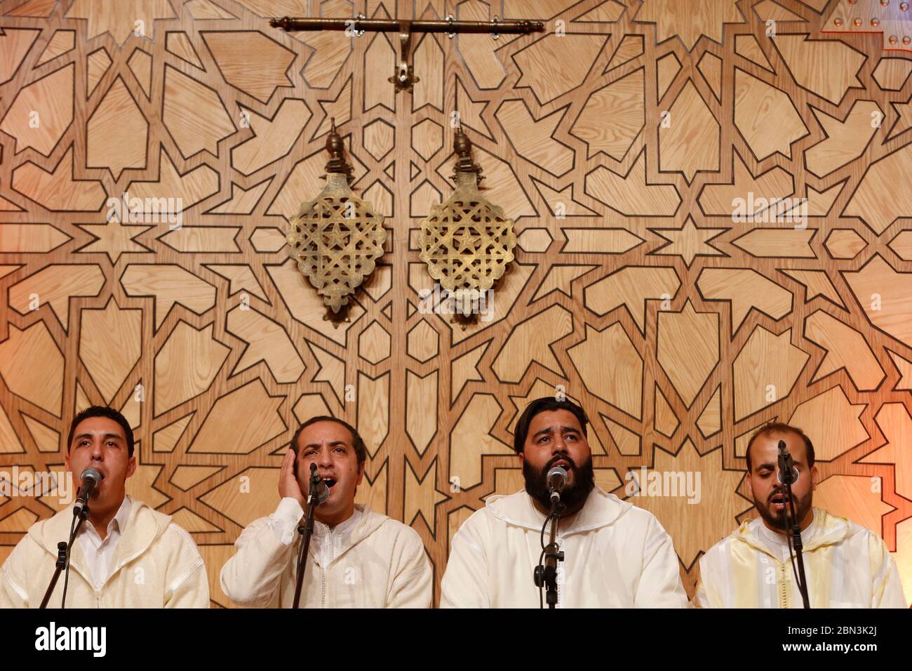Sufi culture festival in Fes, Morocco. Boutchichiya tariqa Stock Photo