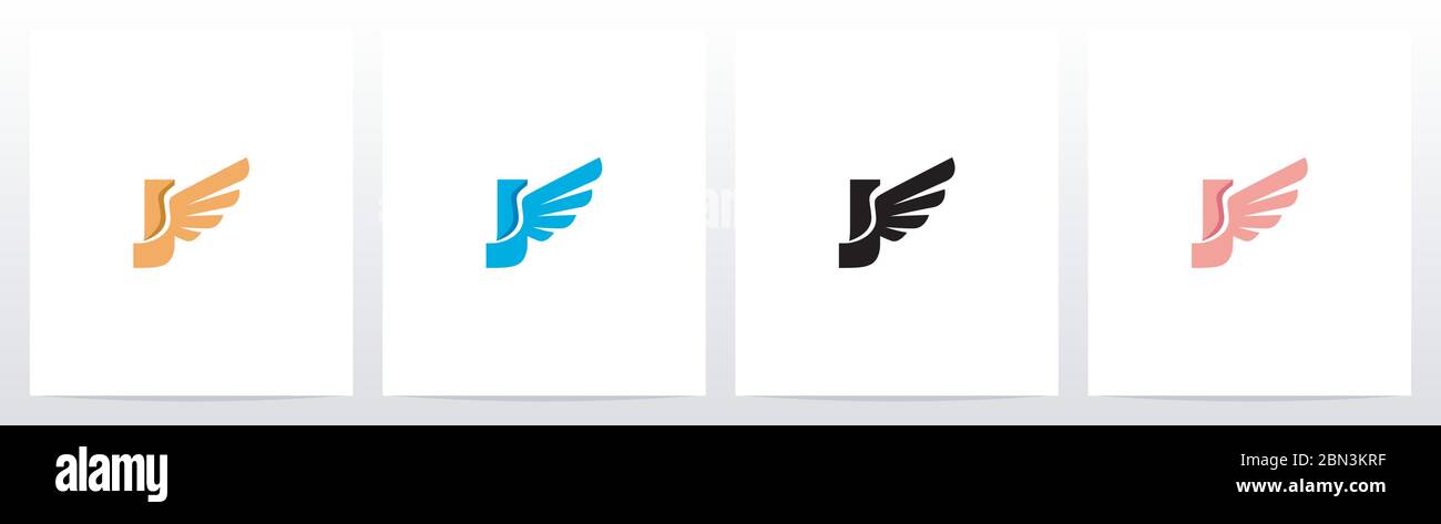 Wings On Letter Logo Design J Stock Vector Image & Art - Alamy