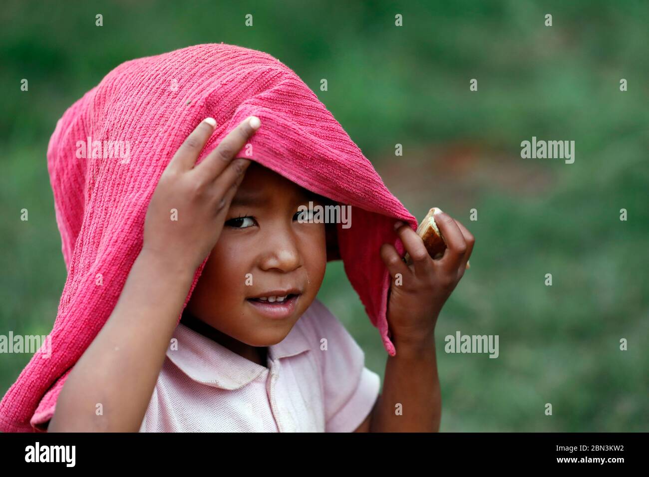 Smilling malagasy girl.  Portrait. Madagascar. Stock Photo