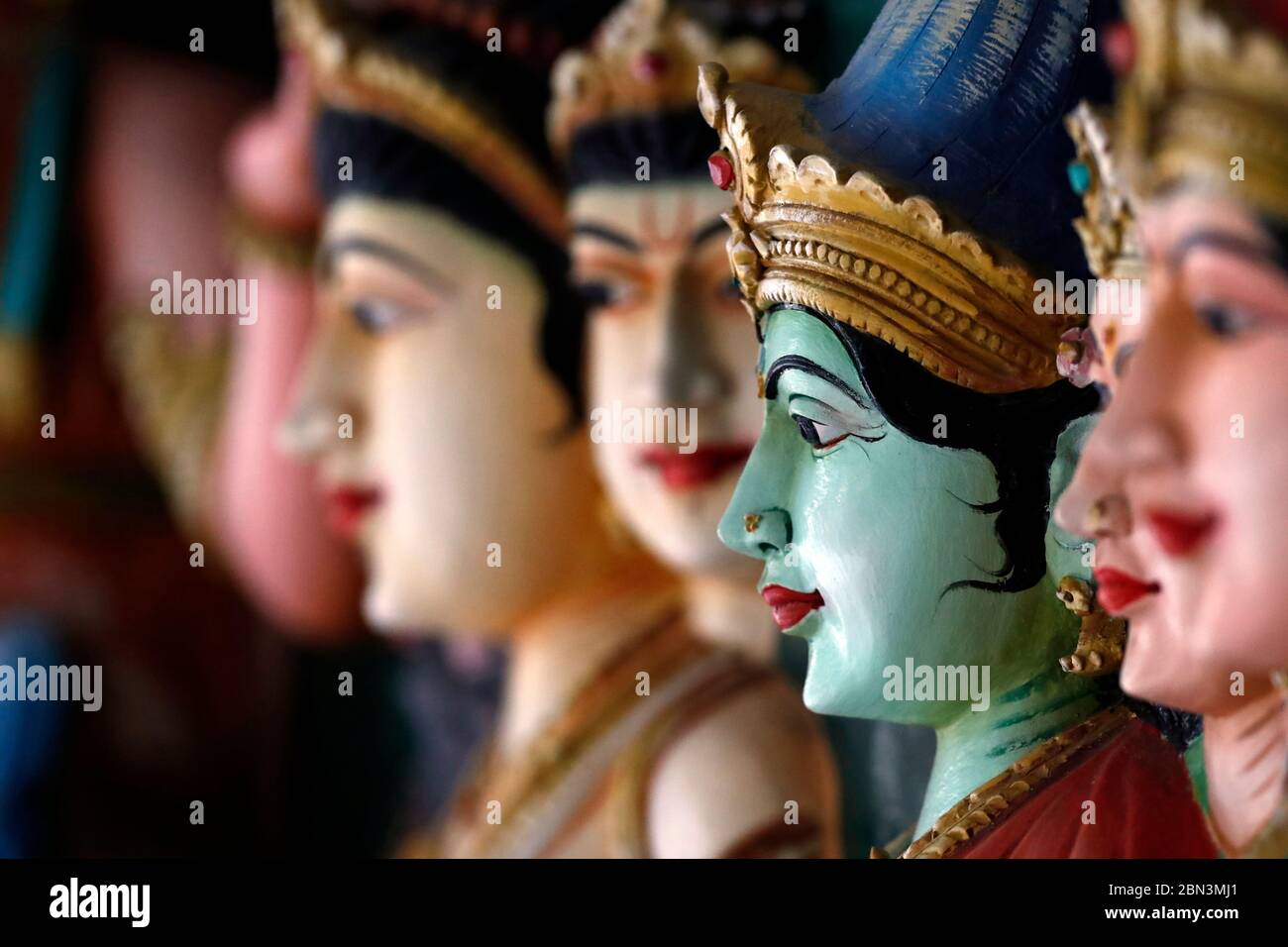 Sri Mahamariamman Hindu Temple. Hindu Gods. Statues. Kuala Lumpur