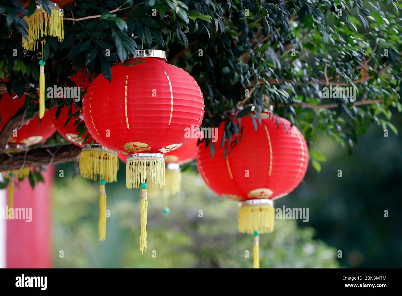 Thean Hou Temple. Red lanterns decoration. Kuala Lumpur. Malaysia Stock