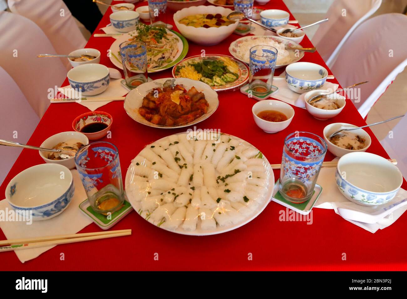 Huynh Dao Buddhist temple. Vegetarian buddhist for monks. Chau Doc