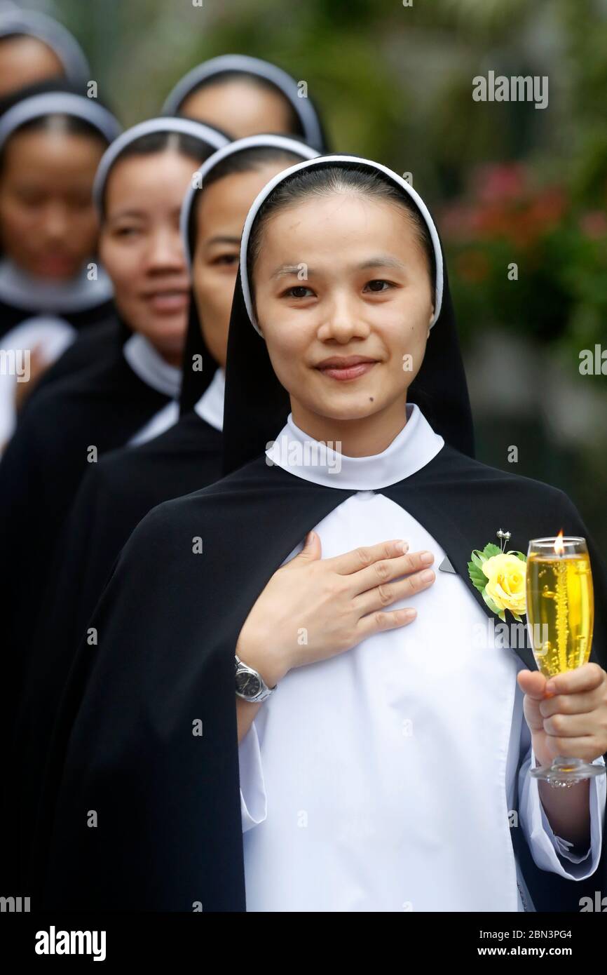 Dominican community.  Perpetual vows and consecration of virgins. Bien Hoa. Vietnam. Stock Photo