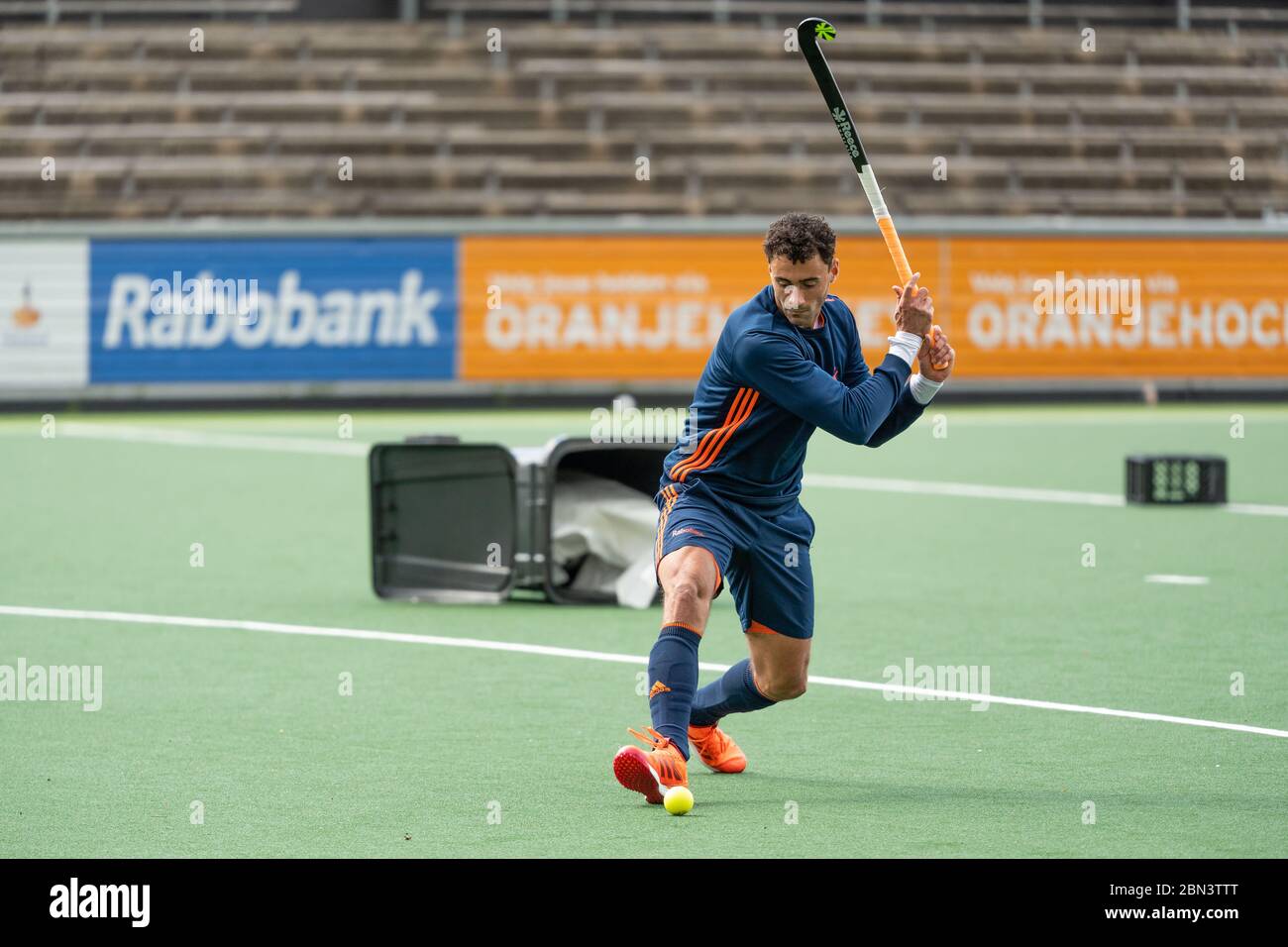Amstelveen, Netherlands. 12th May, 2020. Amstelveen, 12-05-2020, Nederlands Hockey Team Heren, Seizoen 2019-2020. Venue: Wagener Stadion. Glenn Schuurman during the training of the National team of Holland with special Corona (Covid19) measures. Credit: Pro Shots/Alamy Live News Stock Photo