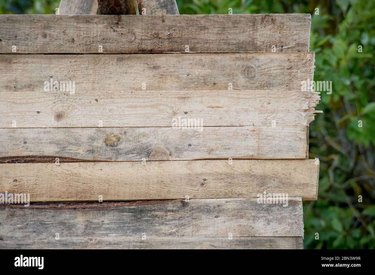 blank wood, rough planks sign background, texture Stock Photo