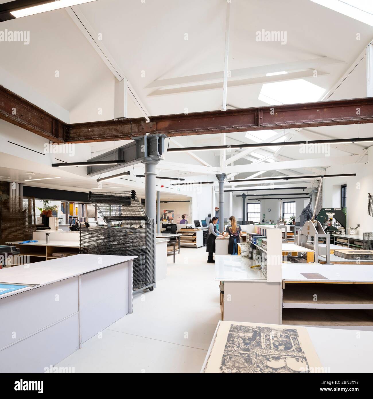 The print studio. Edinburgh Printmakers, Edinburgh, United Kingdom. Architect: Page  Park Architects, 2019. Stock Photo