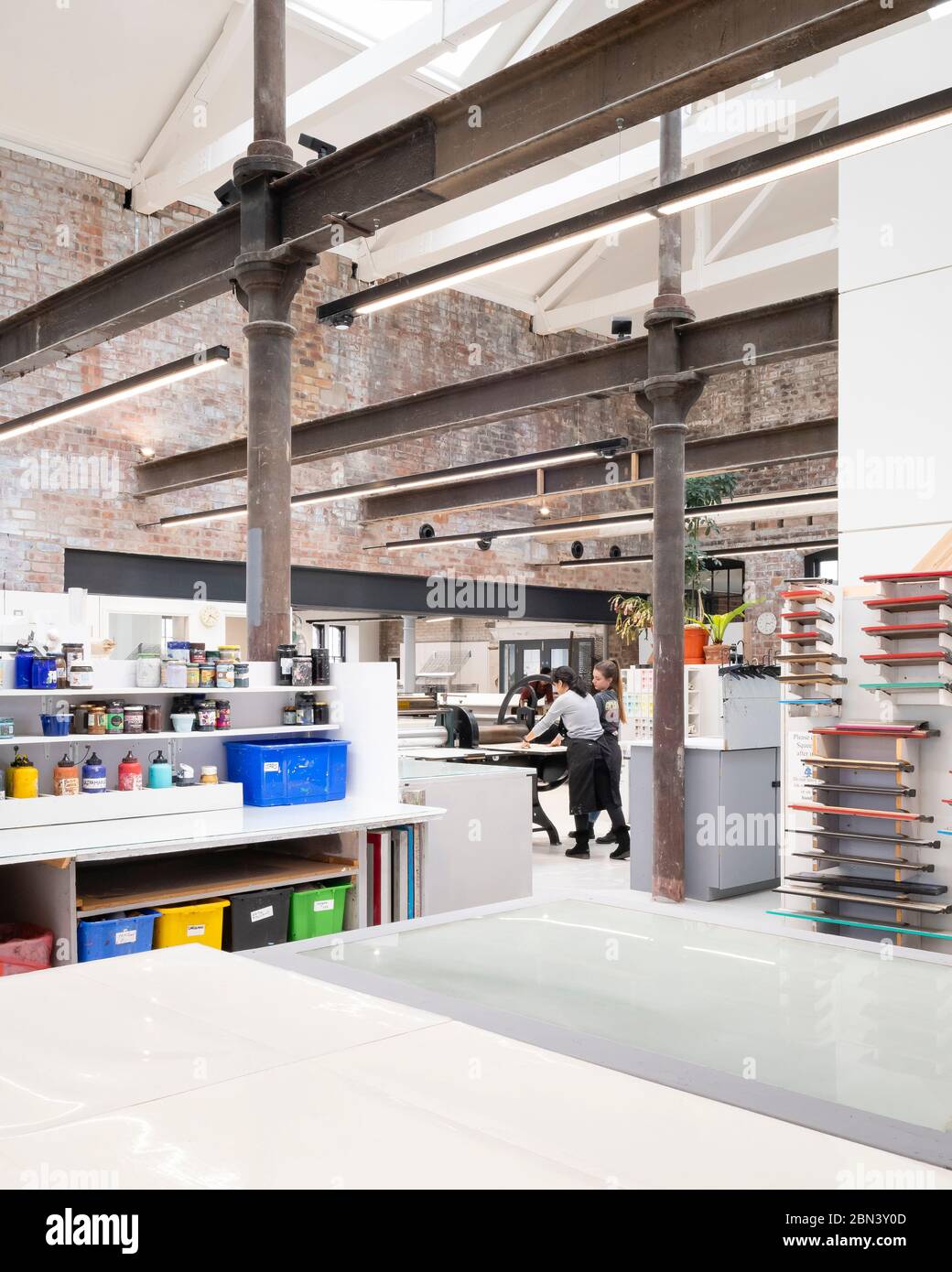 The print studio. Edinburgh Printmakers, Edinburgh, United Kingdom. Architect: Page  Park Architects, 2019. Stock Photo