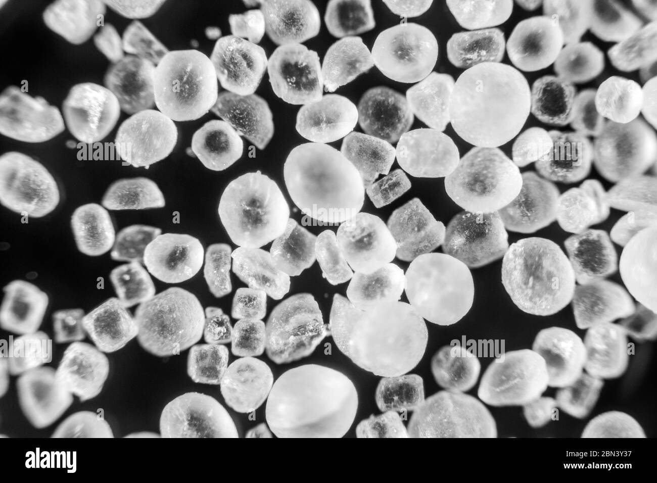 amazing salt crystals under the microscope Stock Photo