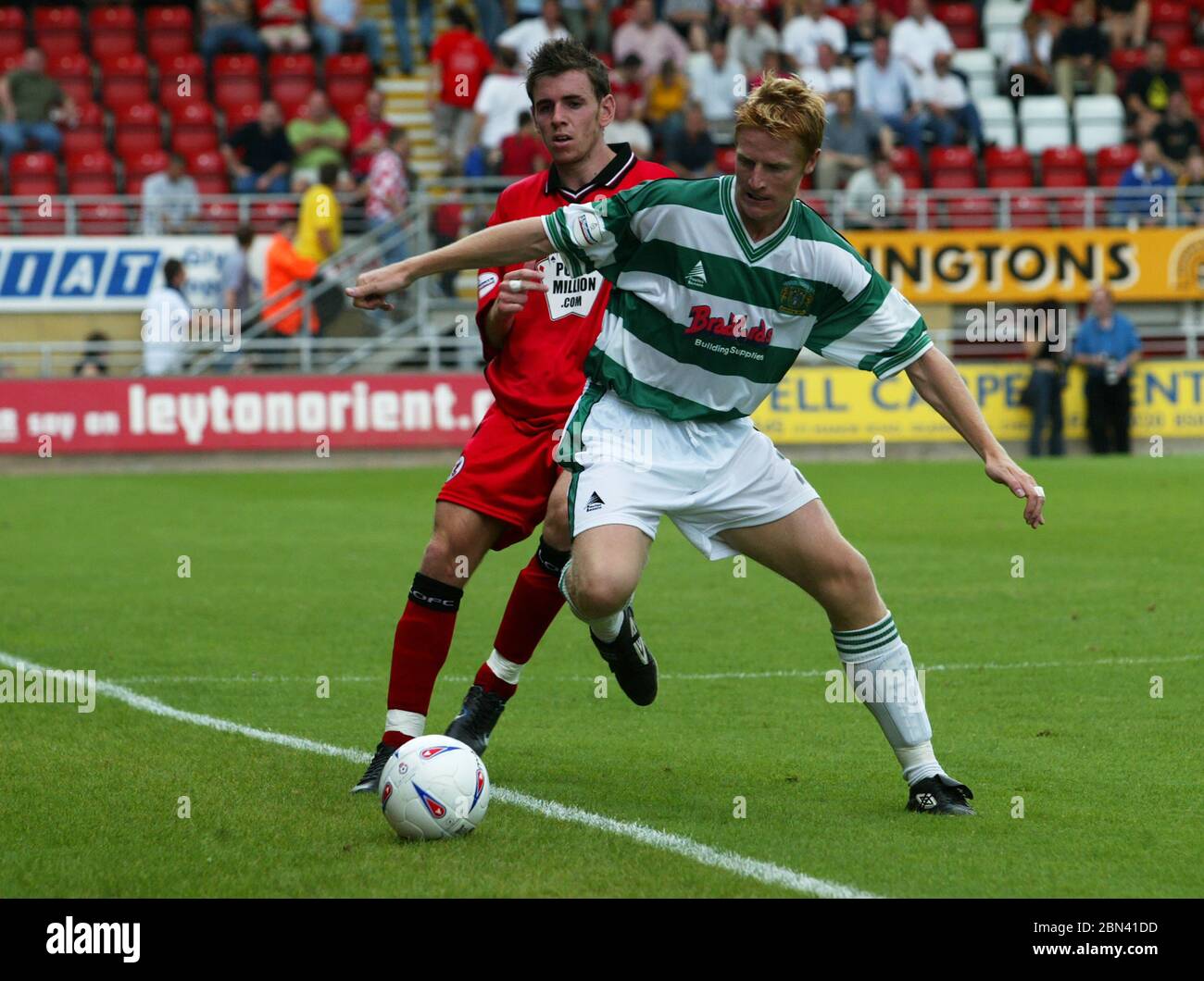 LONDON, UK. AUGUST 23: Nick Crittenden of Yeovil Town  during League Division 3 between Leyton Orient and Yeovil Town at Matchroom stadium, London on Stock Photo