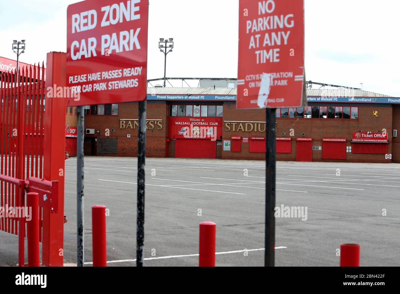 11th May 2020, Bescot Stadium, Walsall, West Midlands, United Kingdom; Bescot Stadium stands deserted due to the lock-down due to the Covid-19 Pandemic Stock Photo