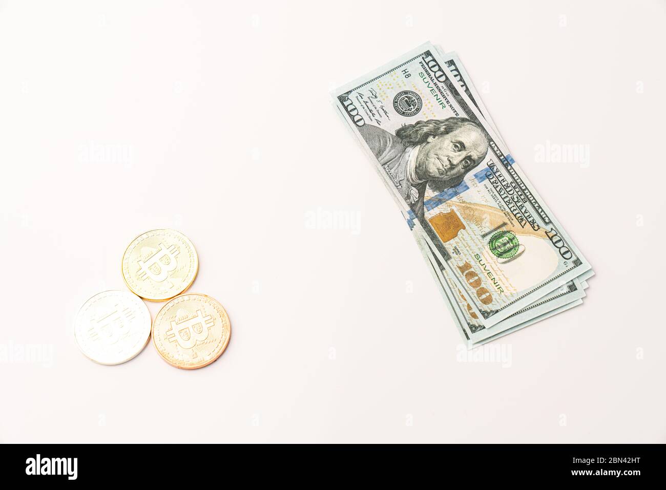 Bronze bitcoin isolated on white background. High resolution photo. Full  depth of field Stock Photo - Alamy