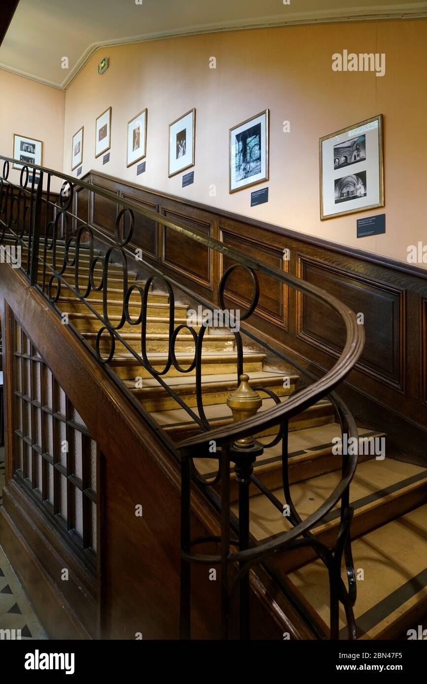 The main staircase inside of Maison de Victor Hugo (Home of Victor Hugo ...