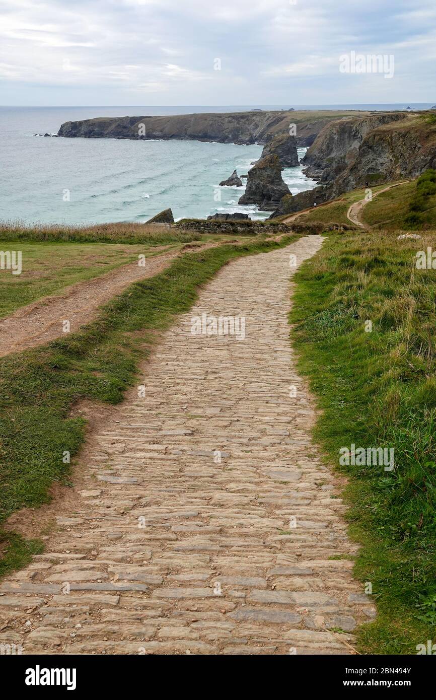 Bedruthan Steps, Cornwall, South West England, UK Stock Photo