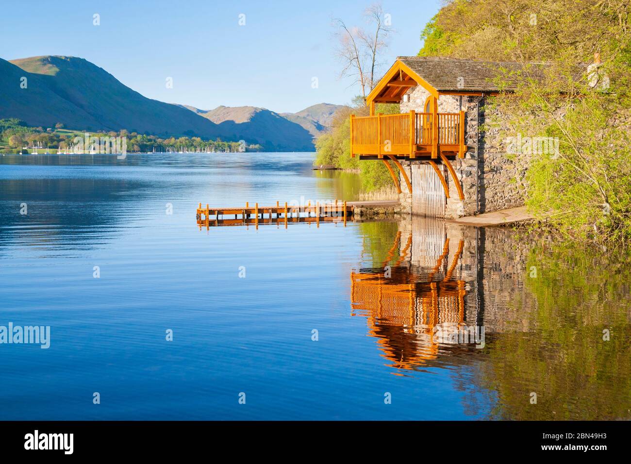 Boathouse on Ullswater near Poolley Bridge. The Lake District national